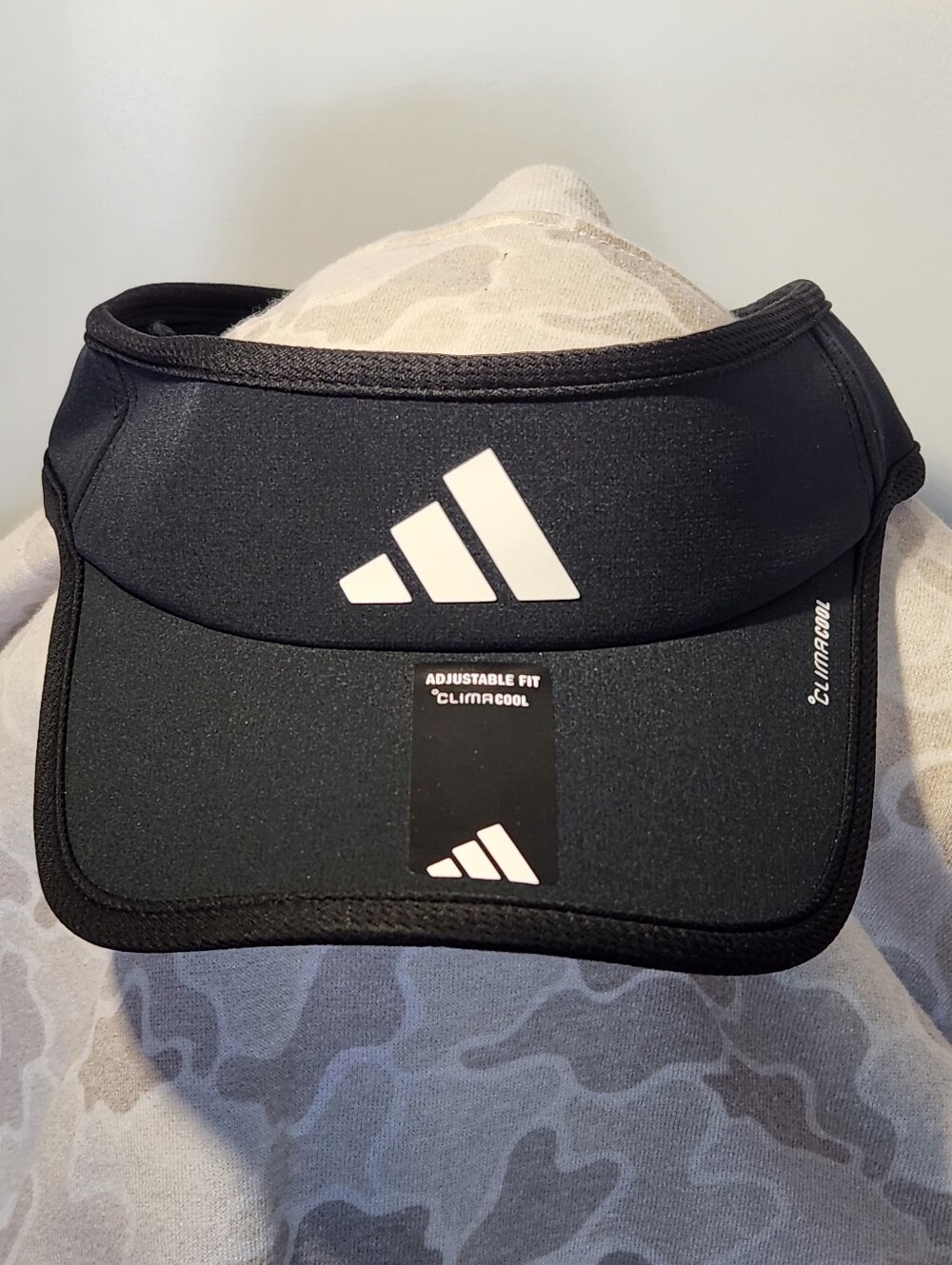 adidas Black Climacool Adjustable Sport Visor